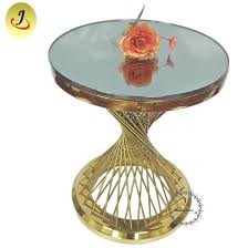 gold stainless steel table