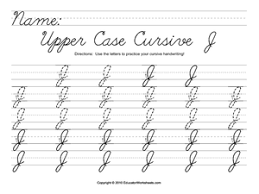 Practicing the letter j in cursive. Handwriting Cursive J Lesson Plans Worksheets Reviewed By Teachers