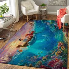 little mermaid area rug custom size