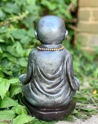 Stone Happy Buddha Statue For Zen