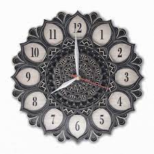 Antique Mandala Wooden Wall Clock