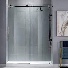 frameless sliding shower door at lowes