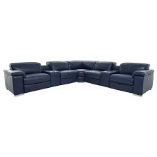 charlie blue leather power reclining