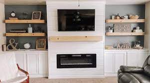Shiplap Fireplace Built Ins By Emily