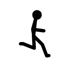 stickman running by larry double