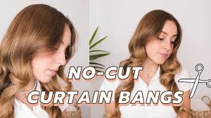 curtain bangs without cutting hack to