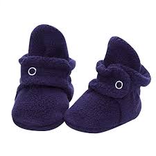 Zutano Fleece Baby Booties Soft Sole Stay On Baby Shoes