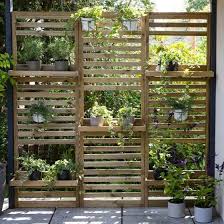 Forest Slatted Tall Wall Planter