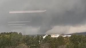 large and destructive tornado hits