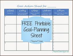 Pinspired Home Free Printable Goal Planning Sheet