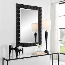 studded mirror black uttermost