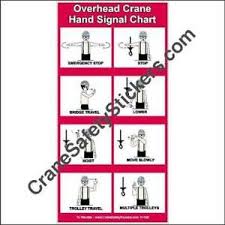 Details About Crane Safety Sticker Overhead Crane Hand Signal Chart Decal