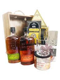 frontier whiskey bourbon gift basket