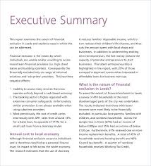 Free Executive Summary Template For Investors Example Of