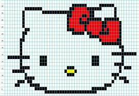 Hello Kitty Face Graph Chart For Knitting Or Crochet