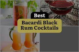 6 bacardi black rum tails to shake