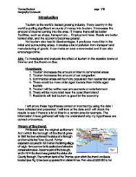 Geography Castleton Coursework    GCSE Geography   Marked by    