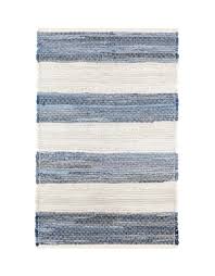 dash denim rag wide stripe cotton rug 3