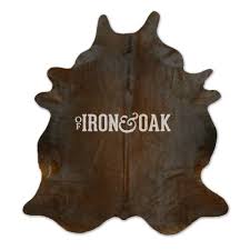 brown white pattern cowhide of iron
