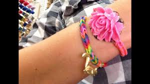 rainbow loom bracelet with charms