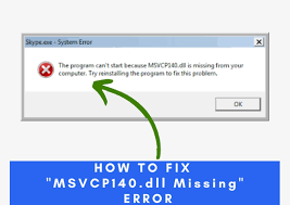 fix msvcp140 dll missing windows 10