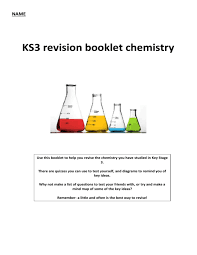 Ks3 Revision Booklet Chemistry