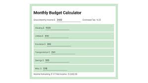 Building A Quick And Easy Monthly Budget Calculator With