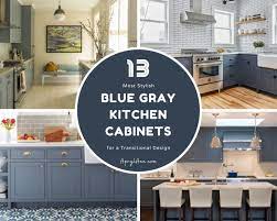 blue gray kitchen cabinets