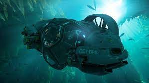 futuristische Unterwasser-Maschine ...
