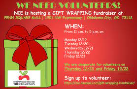 gift wrapping fundraiser newspapers