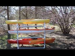 how to build a diy pvc kayak rack with