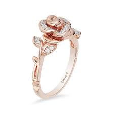 disney belle inspired rose diamond ring