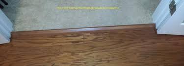installing transitions against carpet