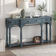 Narrow Console Table With 3 Storage