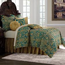 aico aristocrat 9 piece turquoise queen comforter set