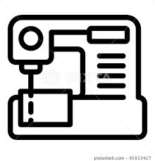 Home Sewing Machine Icon Outline Home