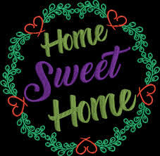 home sweet home machine embroidery design
