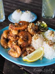 hawaiian garlic shrimp rice