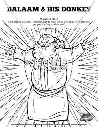 We don't know why god was angry when he went (number 20:22) but we the angel admonishes balaam, asking why he beat his donkey heartlessly instead of realizing that his path was reckless. Numbers 22 Balaam S Donkey Sunday School Coloring Pages Sunday School Coloring Pages