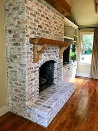 Limewashed Brick Fireplace Retro