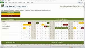 Employee Holiday Calendar Template 2013 Youtube
