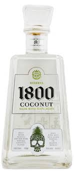 1800 coconut tequila lit bottles and