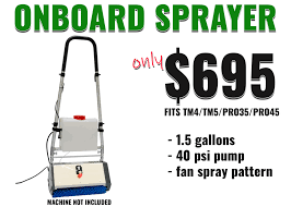 onboard sprayer start a carpet
