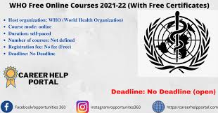 who free courses 2021 22 with