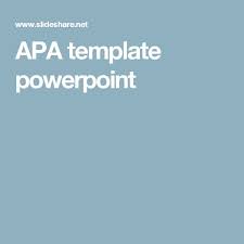 Apa Powerpoint Template The Highest Quality Powerpoint