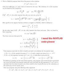 Solved 1 Write A Matlab Program That