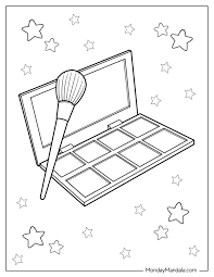 20 makeup coloring pages free pdf