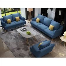 wooden carved blue sofa set at best