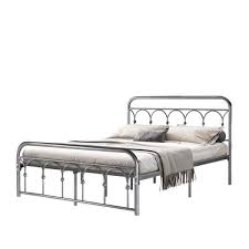 ziruwu silver queen metal bed frame