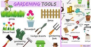 gardening tools names list with